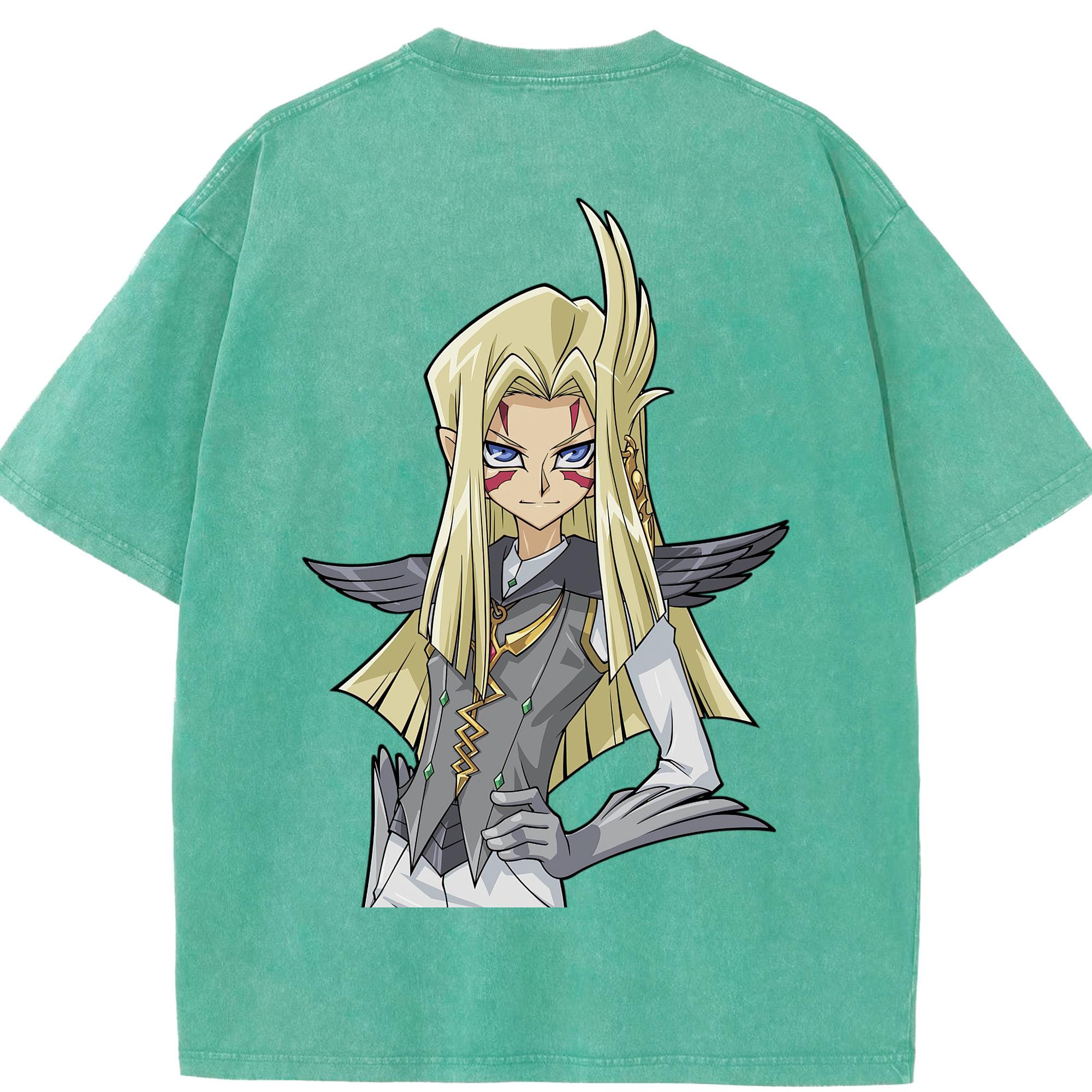 （画像用） 遊☆戯☆王 Yu-Gi-Oh! 綿100% ヴィンテージ風 半袖Tシャツ（背面プリント）